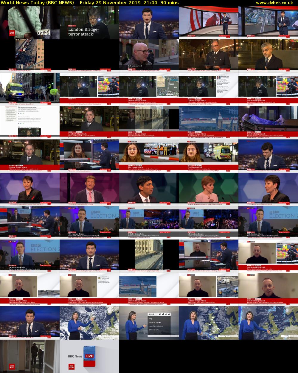 World News Today (BBC NEWS) Friday 29 November 2019 21:00 - 21:30