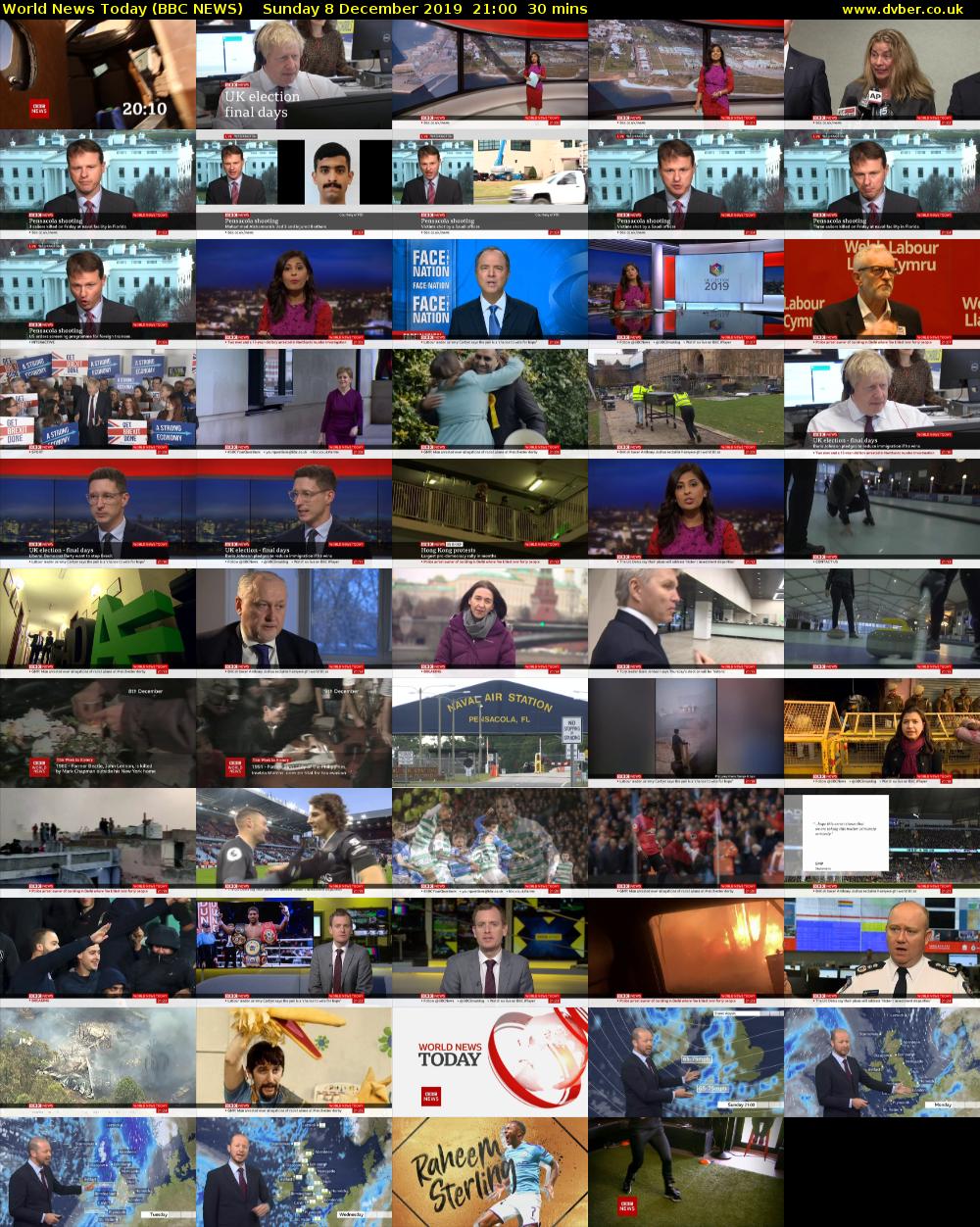 World News Today (BBC NEWS) Sunday 8 December 2019 21:00 - 21:30
