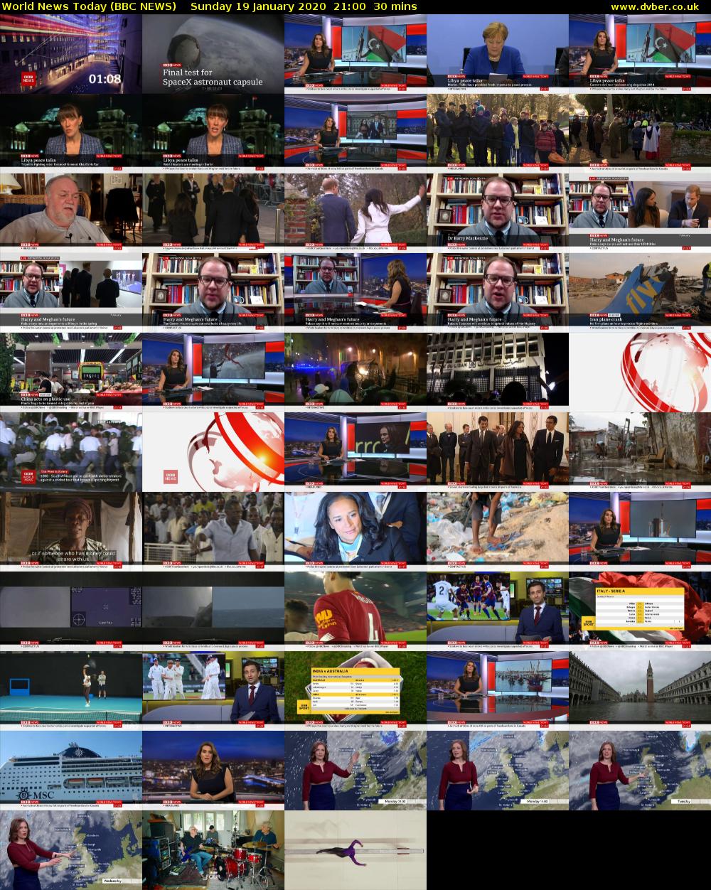 World News Today (BBC NEWS) Sunday 19 January 2020 21:00 - 21:30