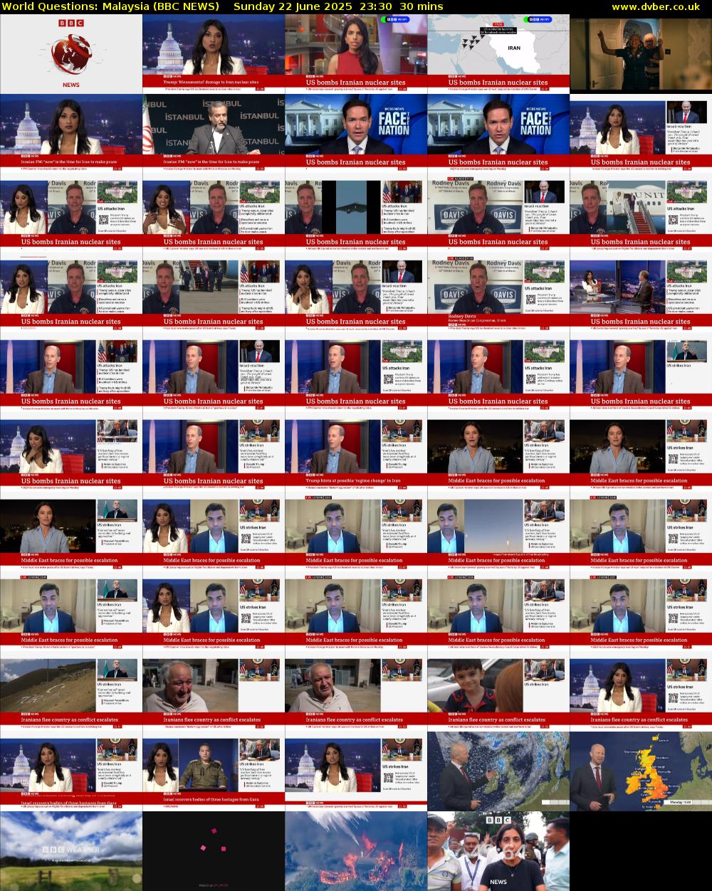 World Questions: Malaysia (BBC NEWS) Sunday 22 June 2025 23:30 - 00:00