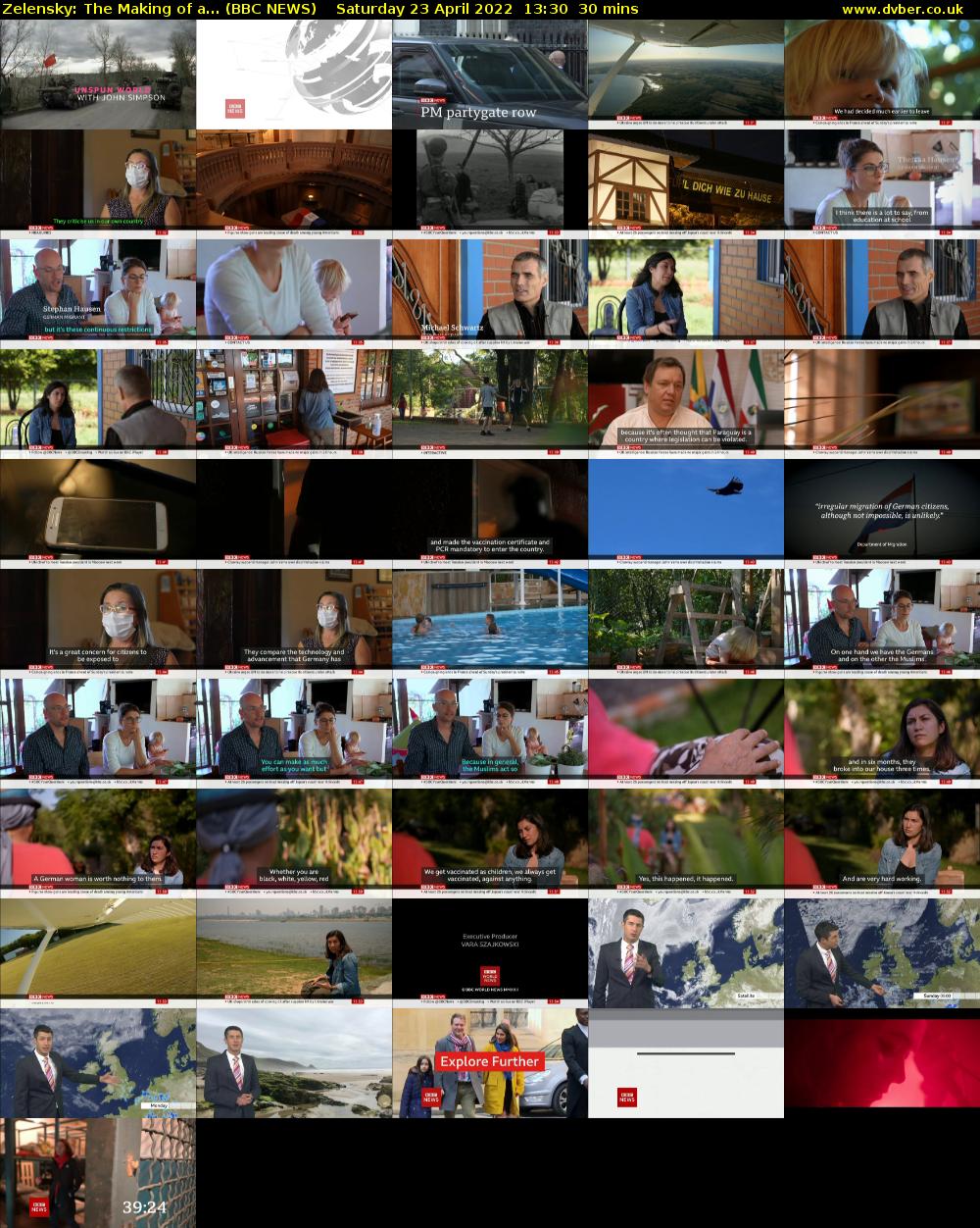 Zelensky: The Making of a... (BBC NEWS) Saturday 23 April 2022 13:30 - 14:00