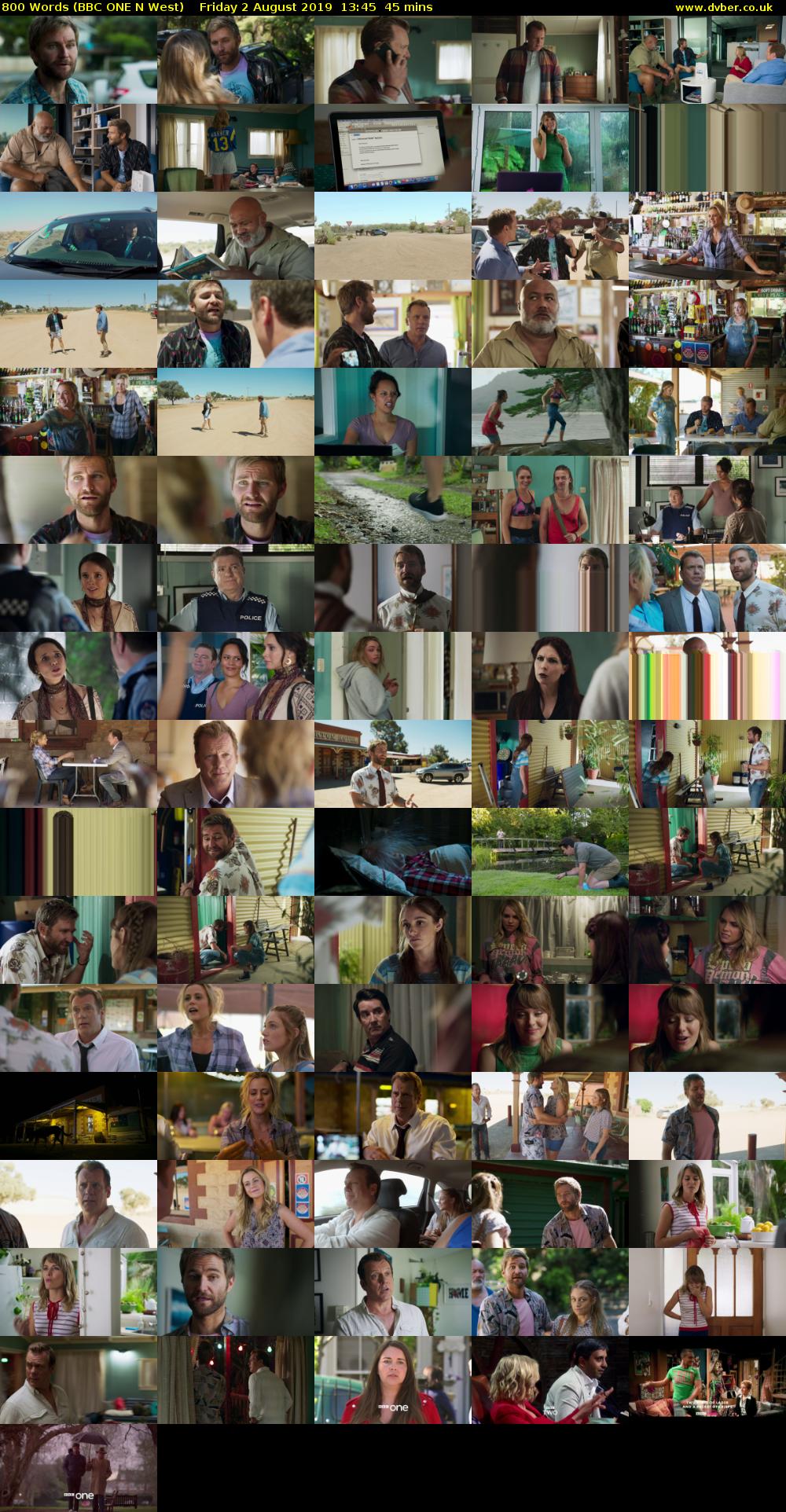 800 Words (BBC ONE N West) Friday 2 August 2019 13:45 - 14:30