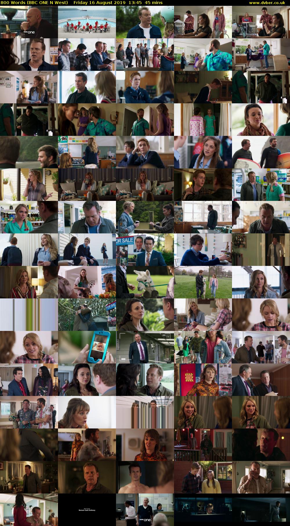 800 Words (BBC ONE N West) Friday 16 August 2019 13:45 - 14:30
