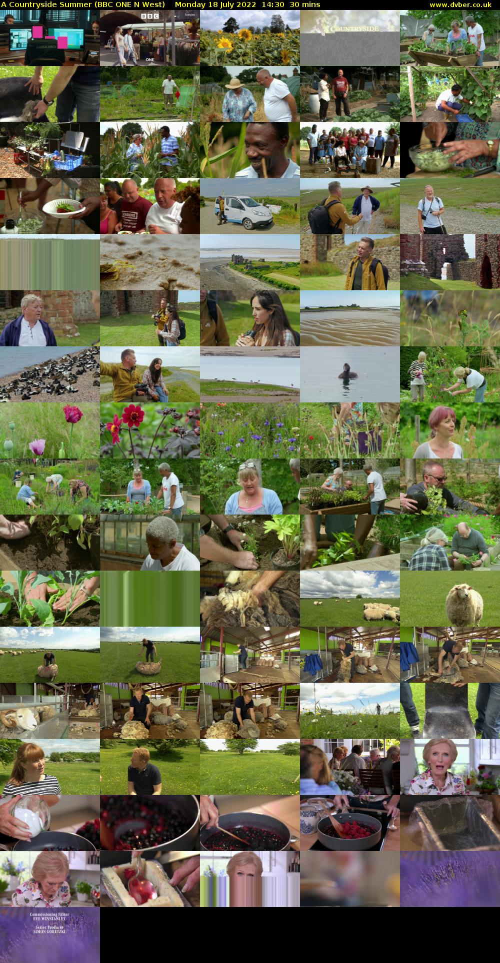A Countryside Summer (BBC ONE N West) Monday 18 July 2022 14:30 - 15:00