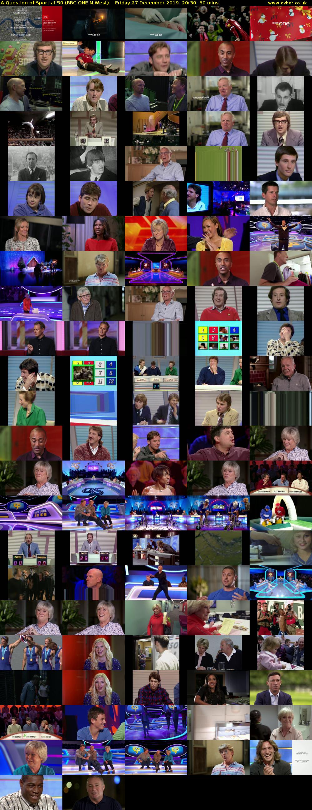A Question of Sport at 50 (BBC ONE N West) Friday 27 December 2019 20:30 - 21:30