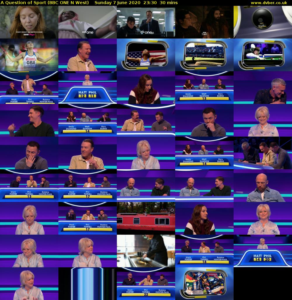 A Question of Sport (BBC ONE N West) Sunday 7 June 2020 23:30 - 00:00