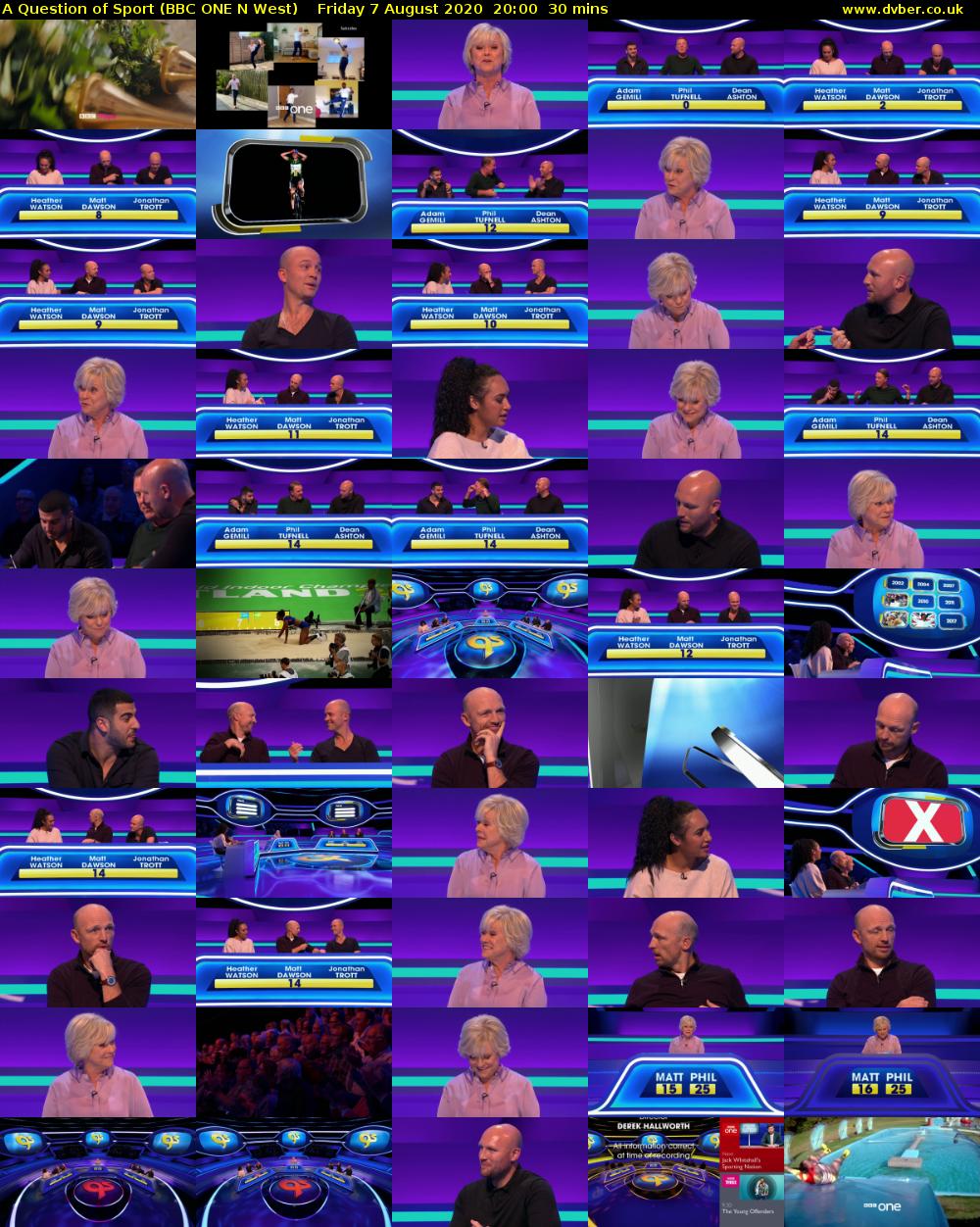 A Question of Sport (BBC ONE N West) Friday 7 August 2020 20:00 - 20:30