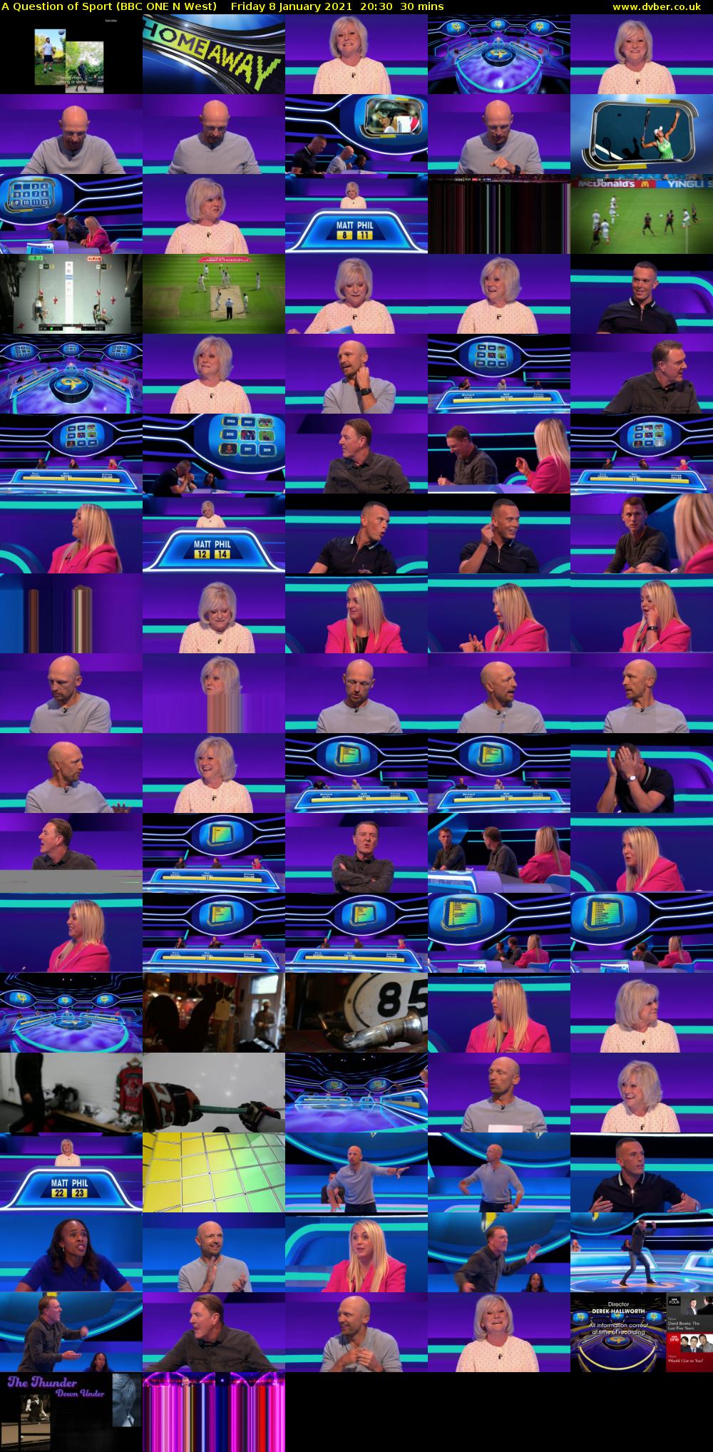 A Question of Sport (BBC ONE N West) Friday 8 January 2021 20:30 - 21:00