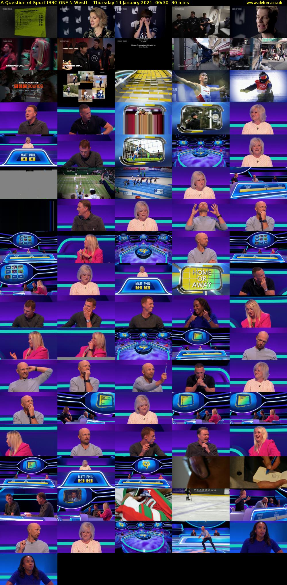 A Question of Sport (BBC ONE N West) Thursday 14 January 2021 00:30 - 01:00