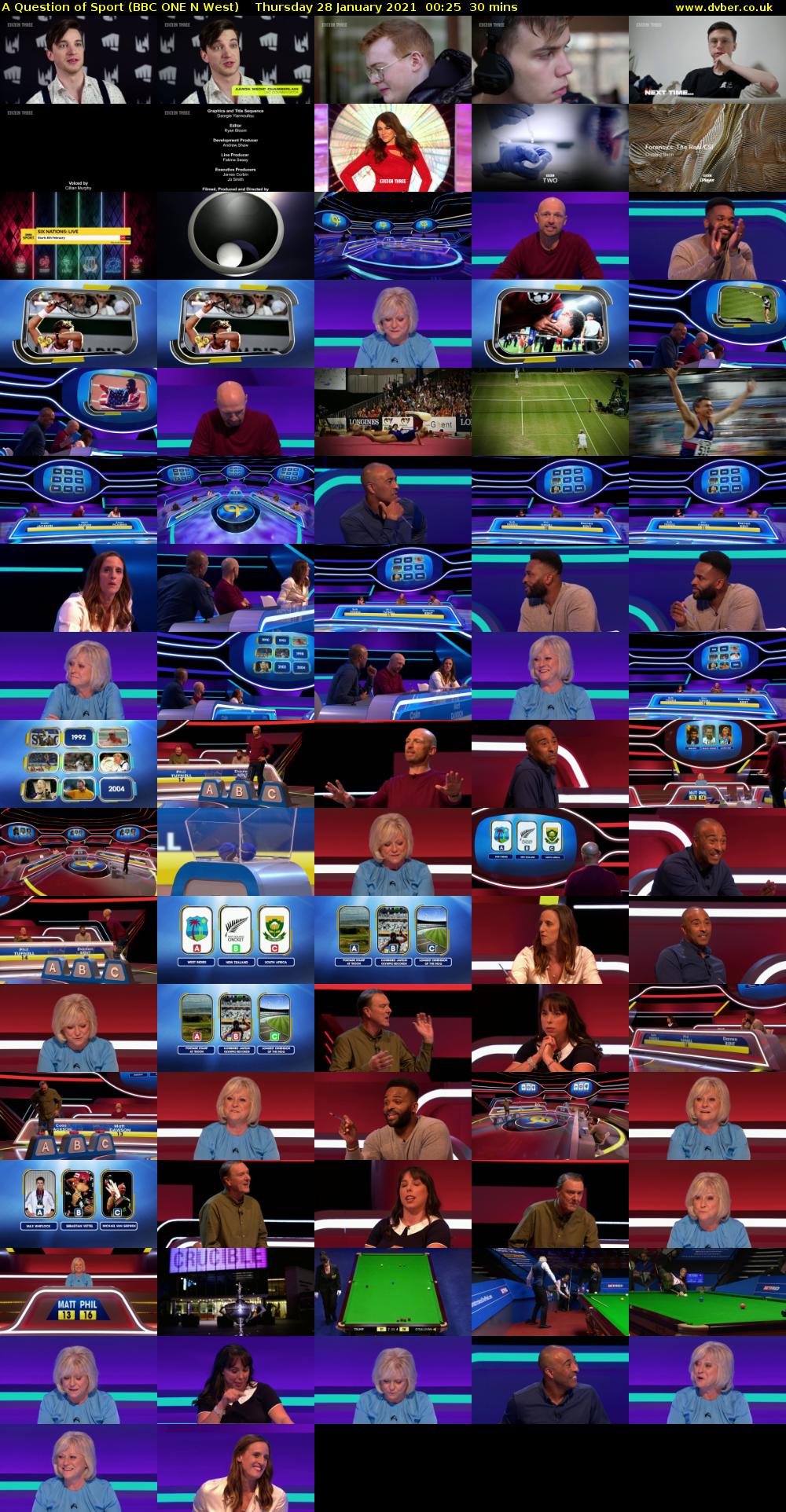A Question of Sport (BBC ONE N West) Thursday 28 January 2021 00:25 - 00:55