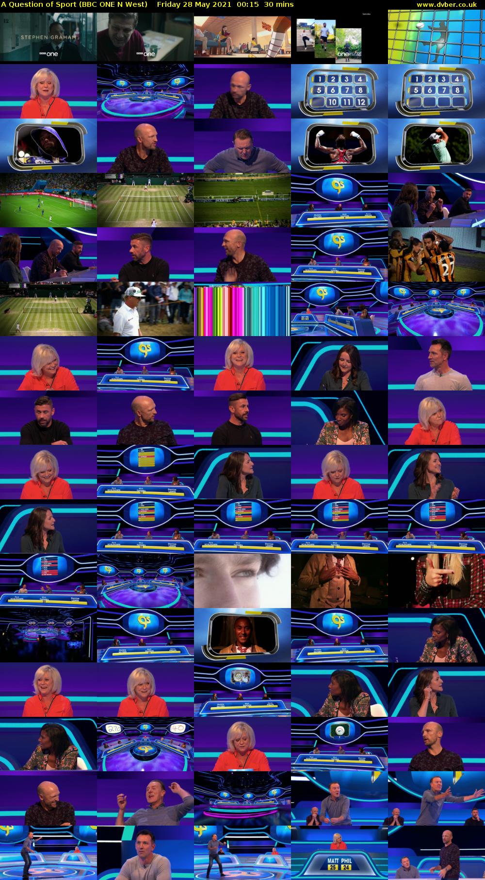 A Question of Sport (BBC ONE N West) Friday 28 May 2021 00:15 - 00:45