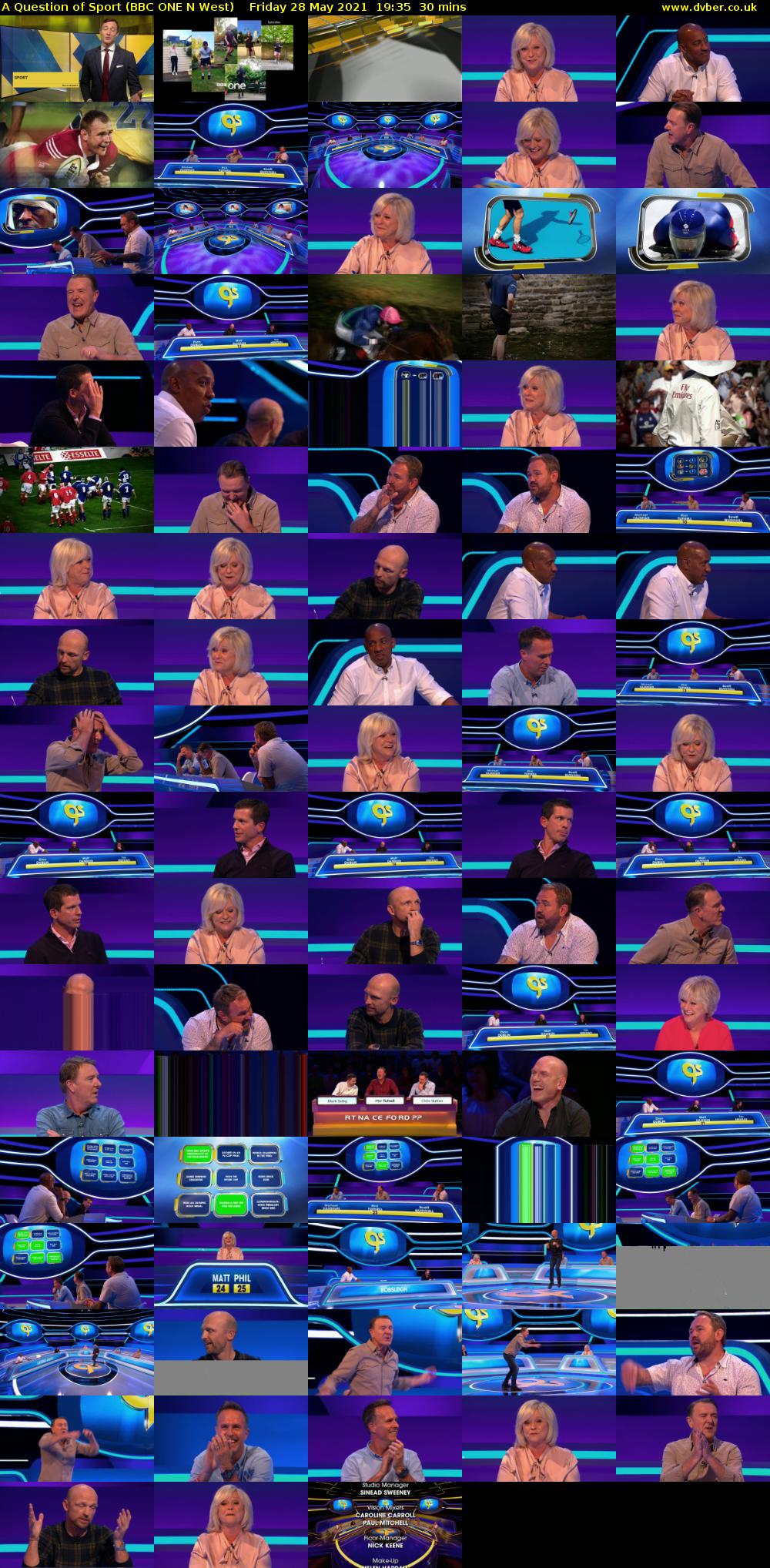 A Question of Sport (BBC ONE N West) Friday 28 May 2021 19:35 - 20:05