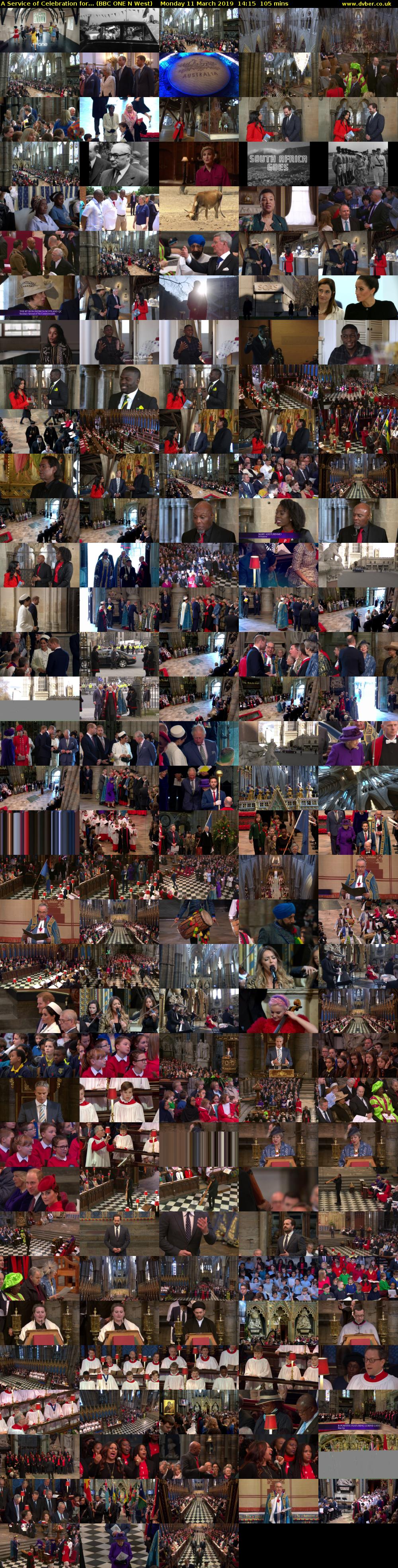 A Service of Celebration for... (BBC ONE N West) Monday 11 March 2019 14:15 - 16:00