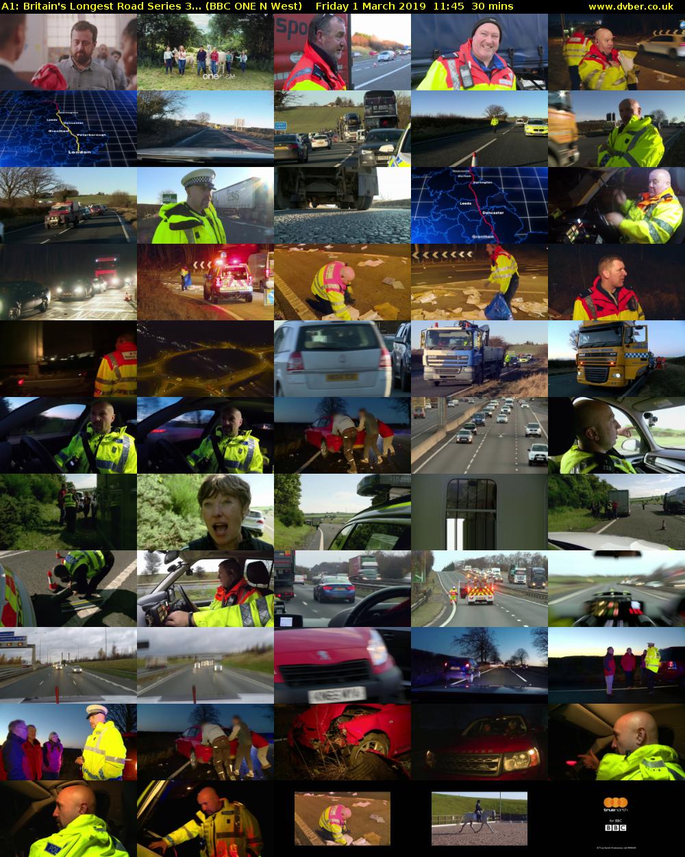 A1: Britain's Longest Road Series 3... (BBC ONE N West) Friday 1 March 2019 11:45 - 12:15
