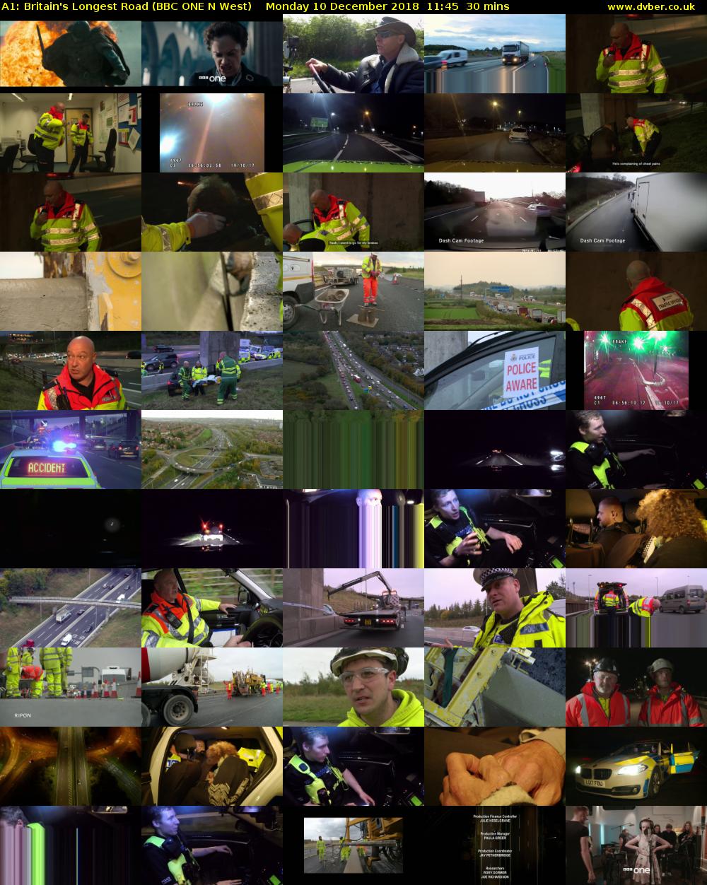 A1: Britain's Longest Road (BBC ONE N West) Monday 10 December 2018 11:45 - 12:15