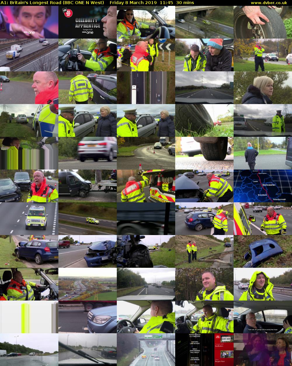 A1: Britain's Longest Road (BBC ONE N West) Friday 8 March 2019 11:45 - 12:15