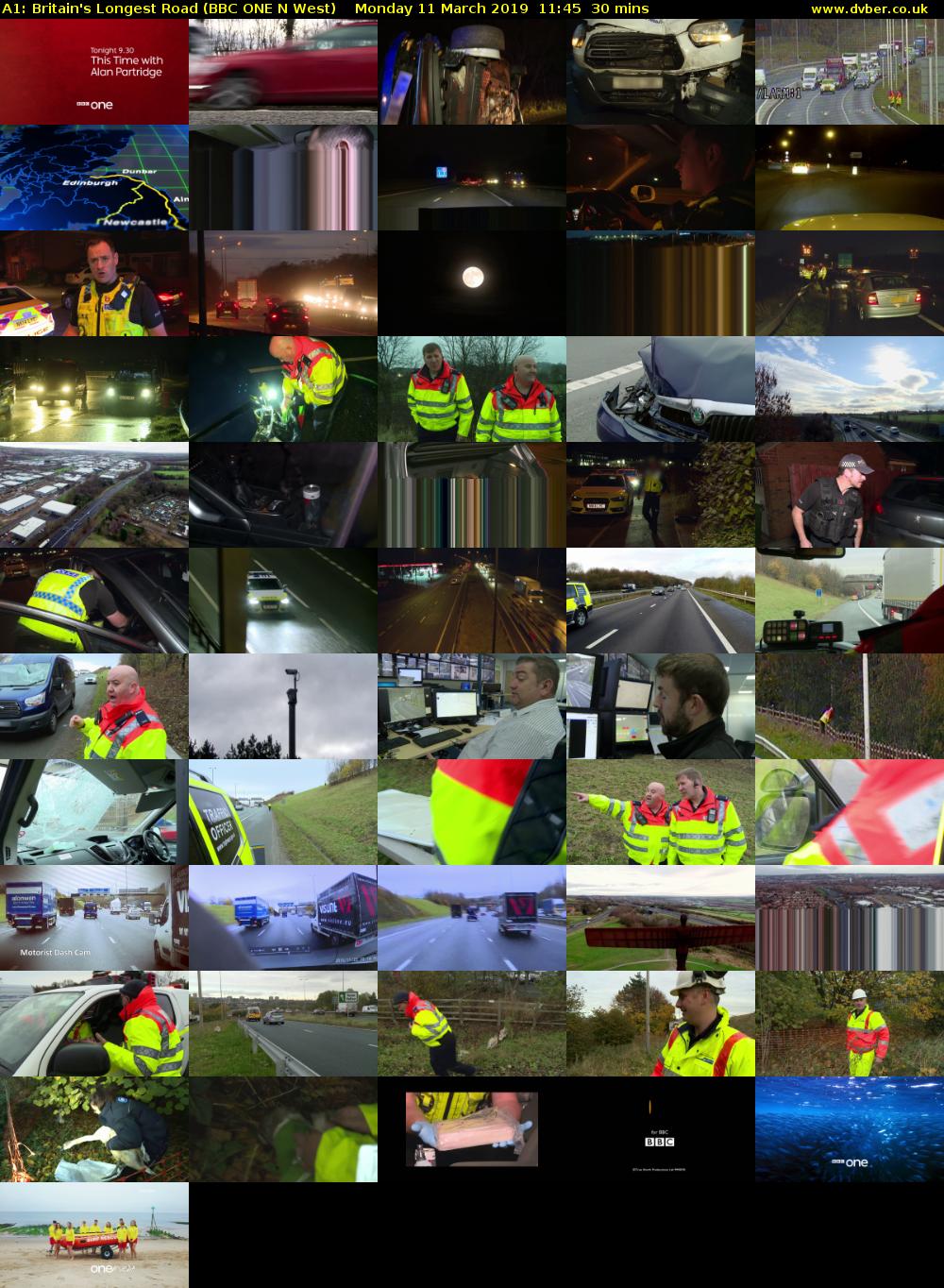 A1: Britain's Longest Road (BBC ONE N West) Monday 11 March 2019 11:45 - 12:15