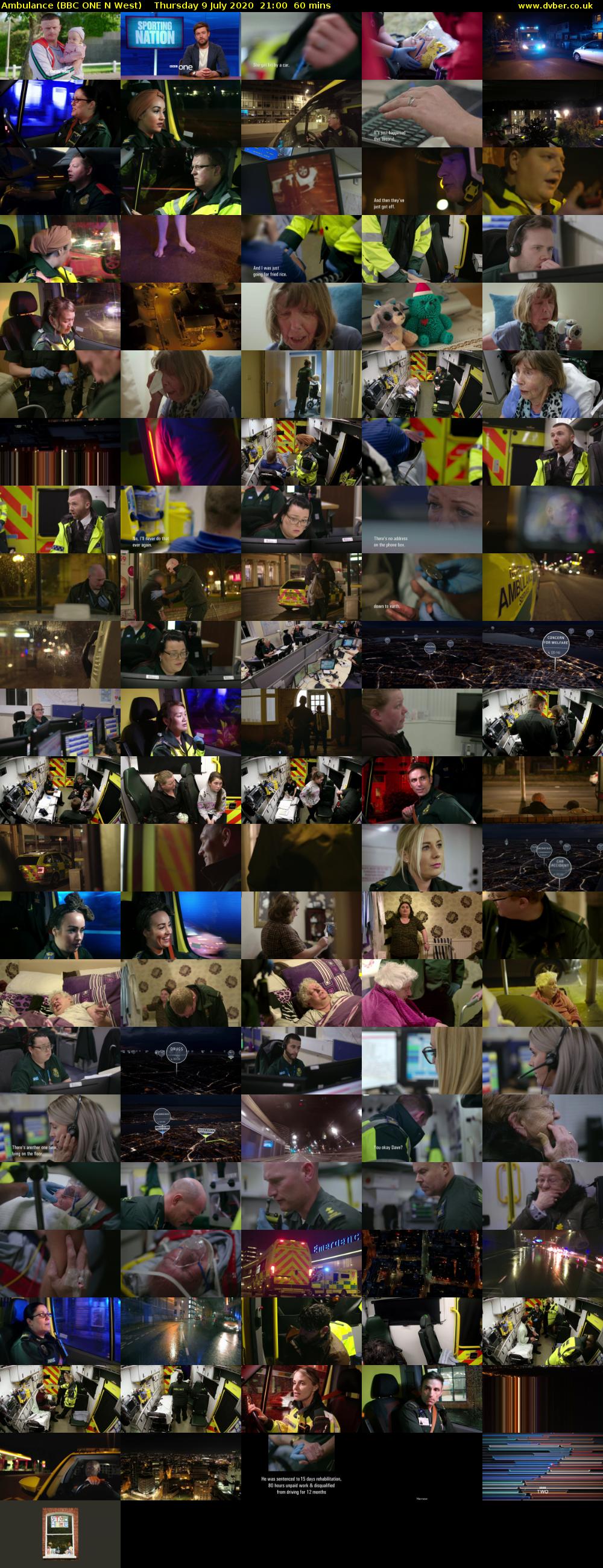 Ambulance (BBC ONE N West) Thursday 9 July 2020 21:00 - 22:00