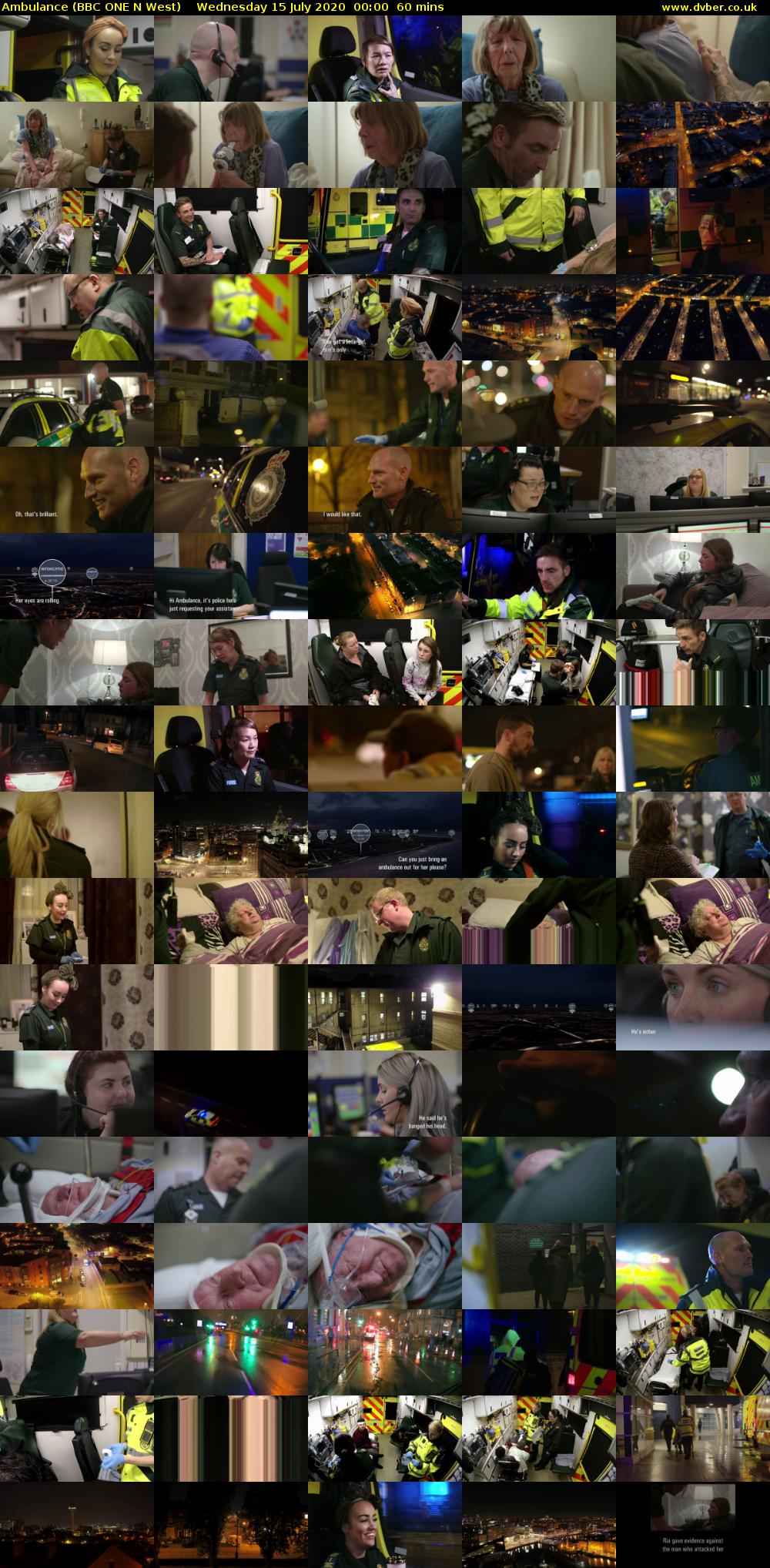 Ambulance (BBC ONE N West) Wednesday 15 July 2020 00:00 - 01:00