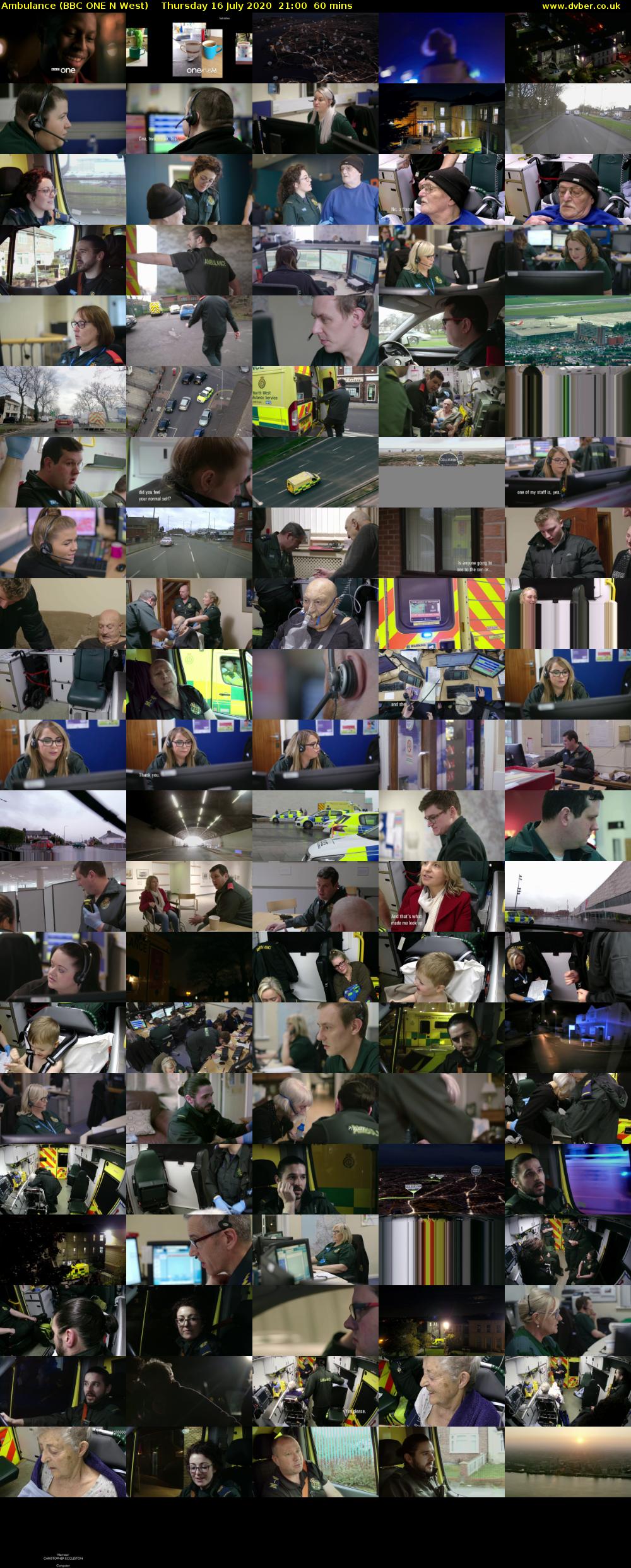 Ambulance (BBC ONE N West) Thursday 16 July 2020 21:00 - 22:00
