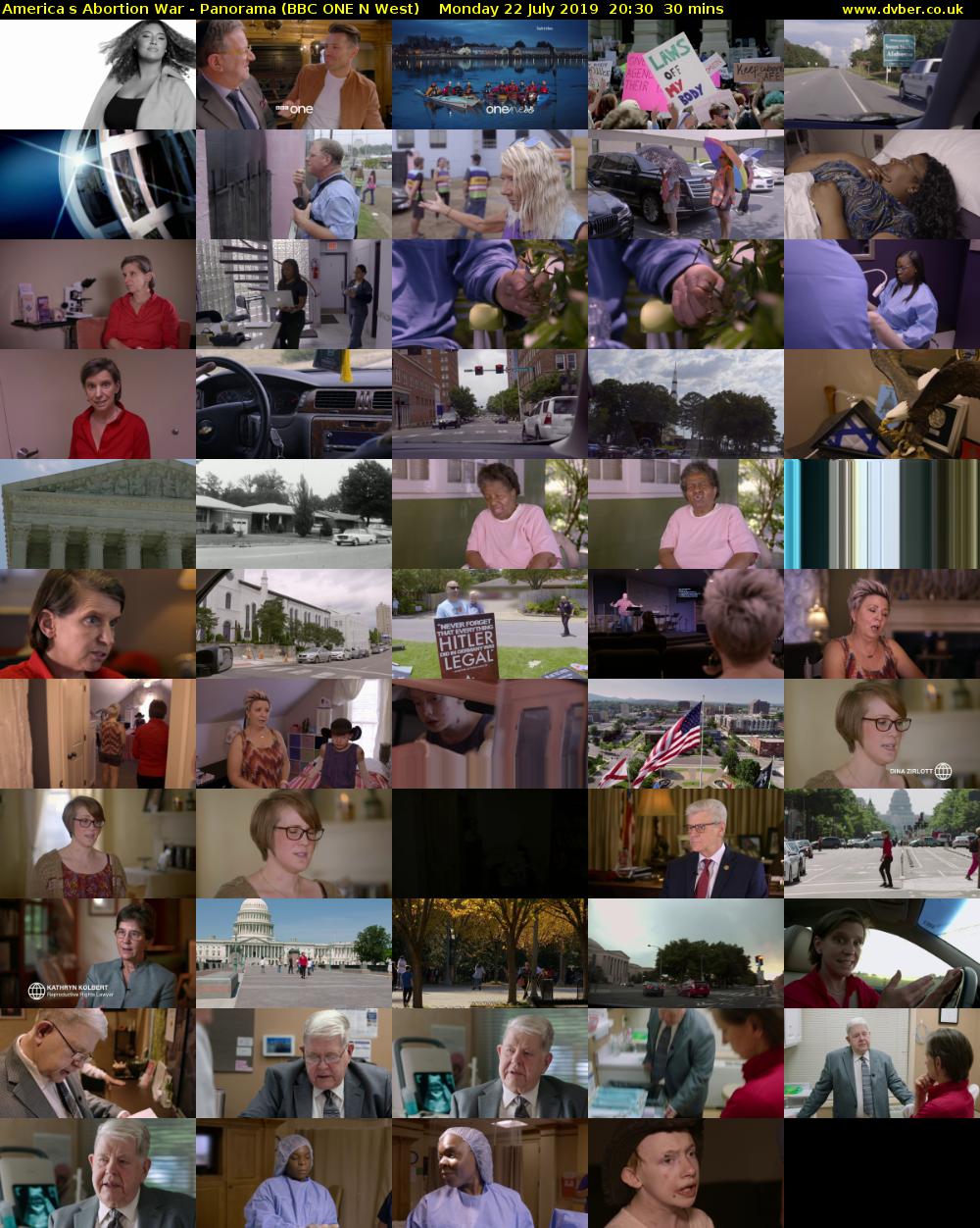 Americas Abortion War - Panorama (BBC ONE N West) Monday 22 July 2019 20:30 - 21:00