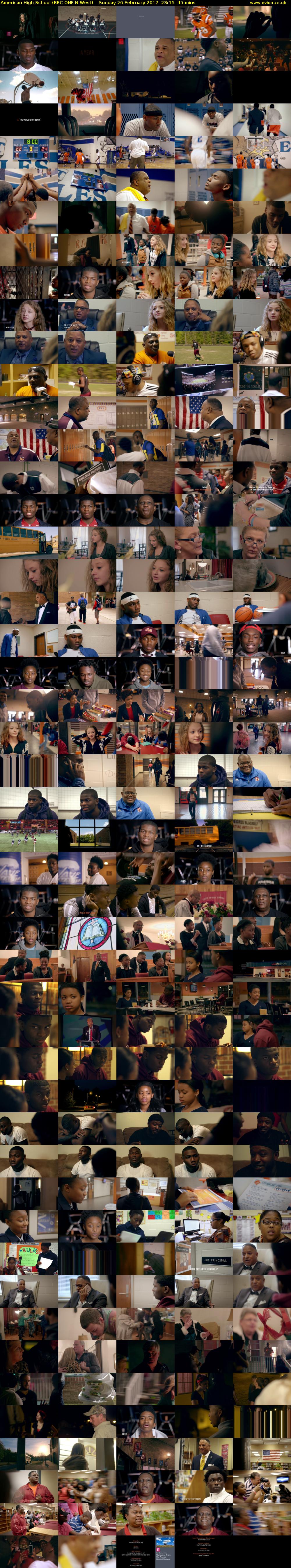 American High School (BBC ONE N West) Sunday 26 February 2017 23:15 - 00:00