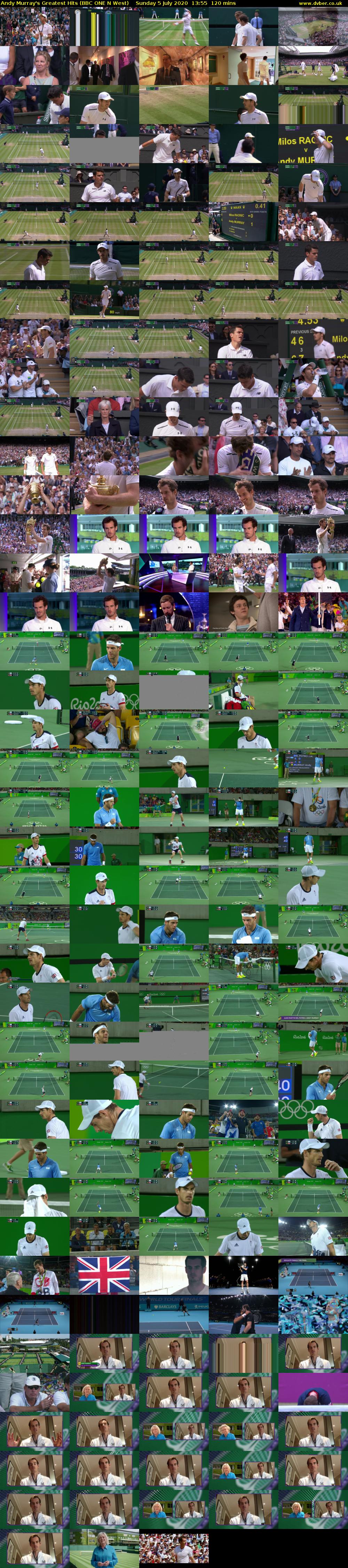 Andy Murray's Greatest Hits (BBC ONE N West) Sunday 5 July 2020 13:55 - 15:55