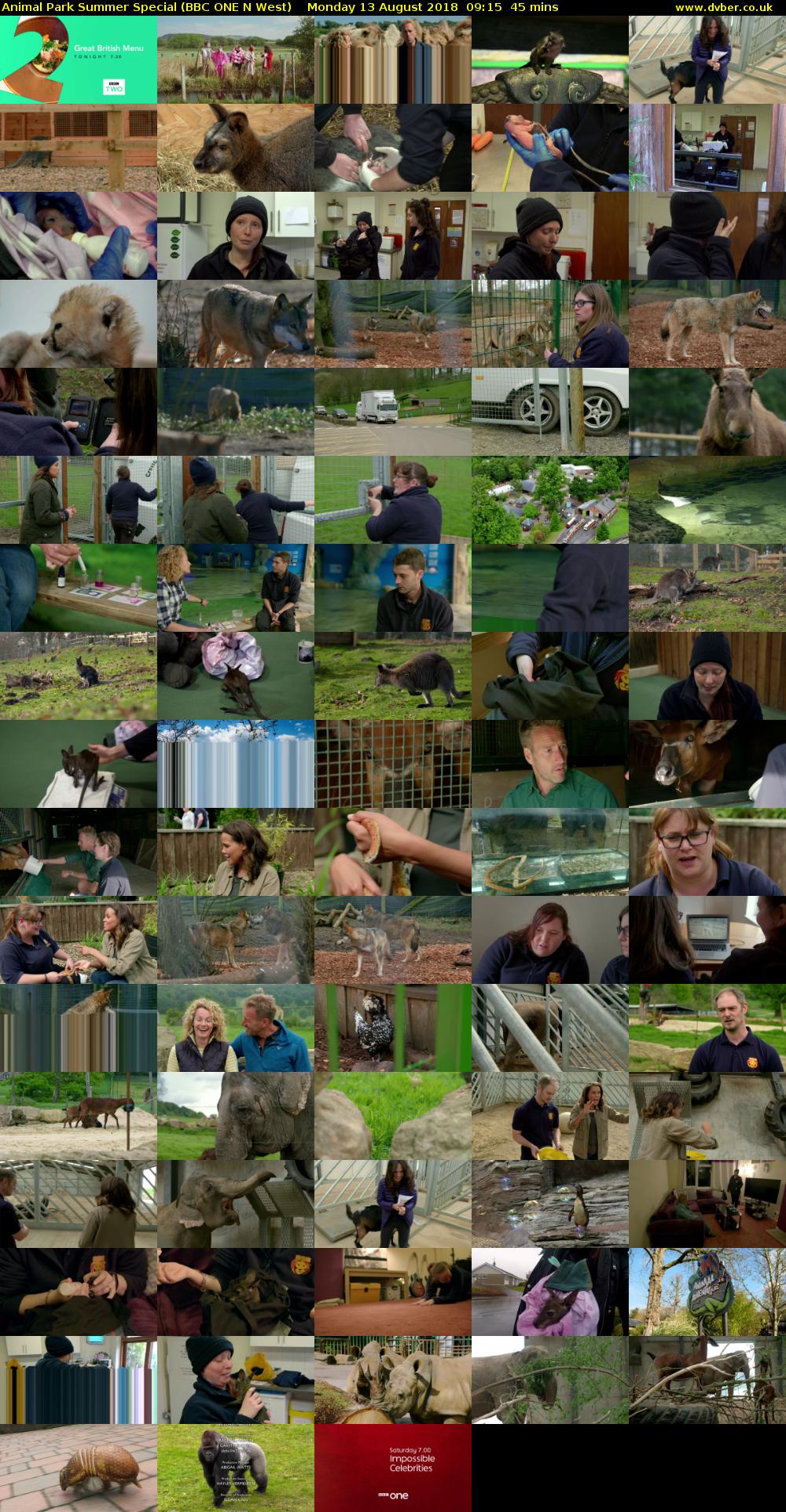 Animal Park Summer Special (BBC ONE N West) Monday 13 August 2018 09:15 - 10:00