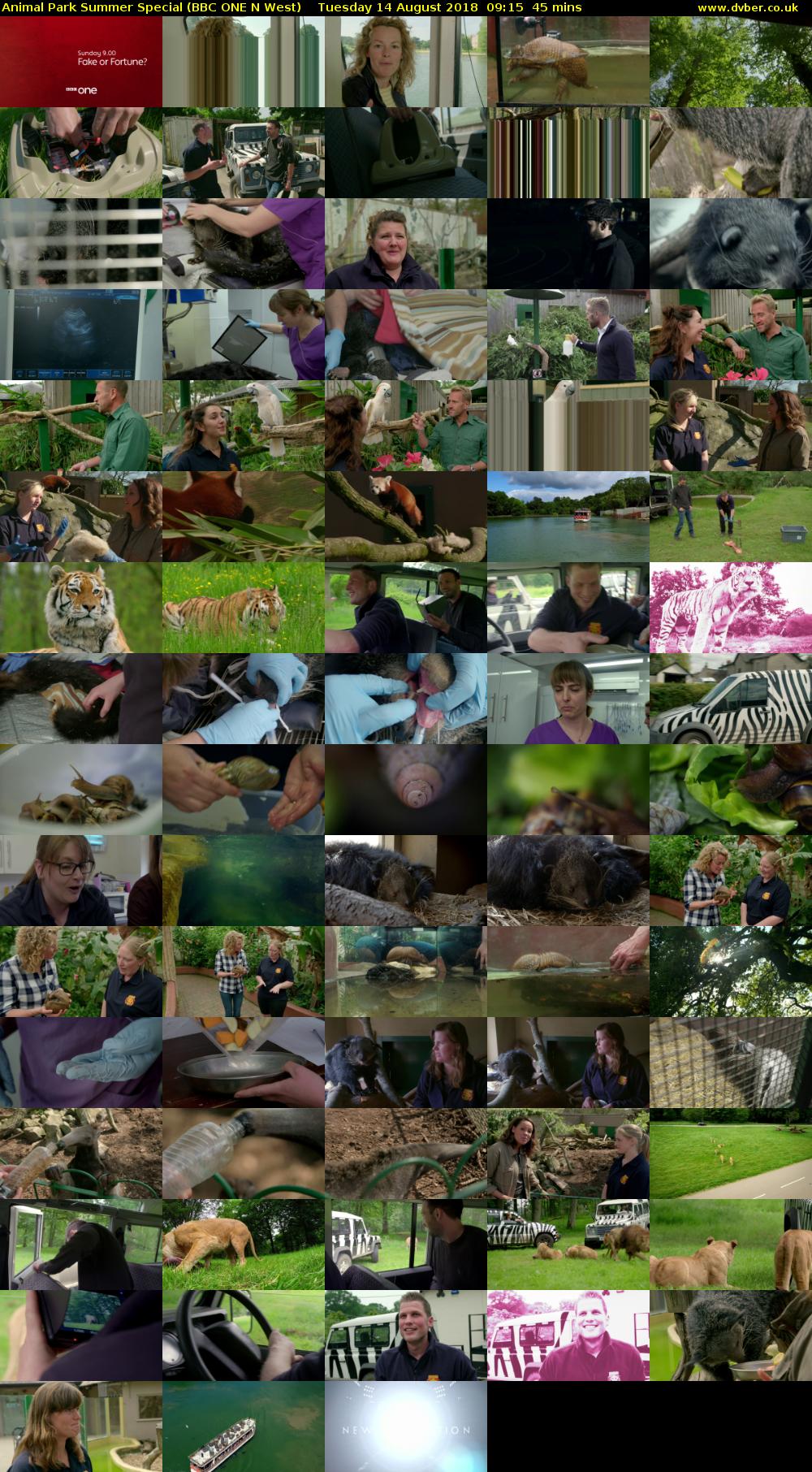 Animal Park Summer Special (BBC ONE N West) Tuesday 14 August 2018 09:15 - 10:00