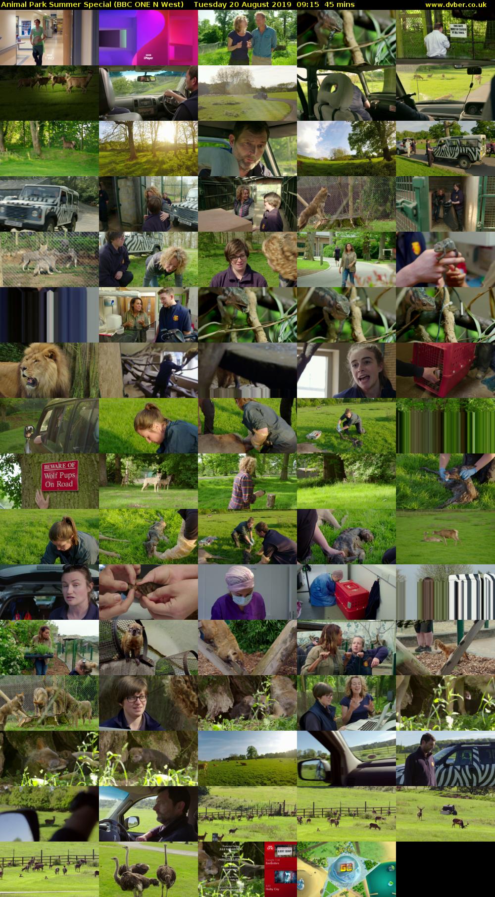 Animal Park Summer Special (BBC ONE N West) Tuesday 20 August 2019 09:15 - 10:00