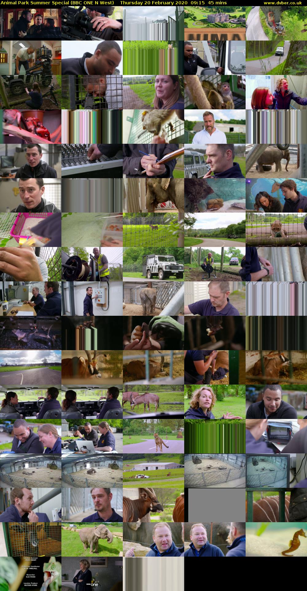 Animal Park Summer Special (BBC ONE N West) Thursday 20 February 2020 09:15 - 10:00
