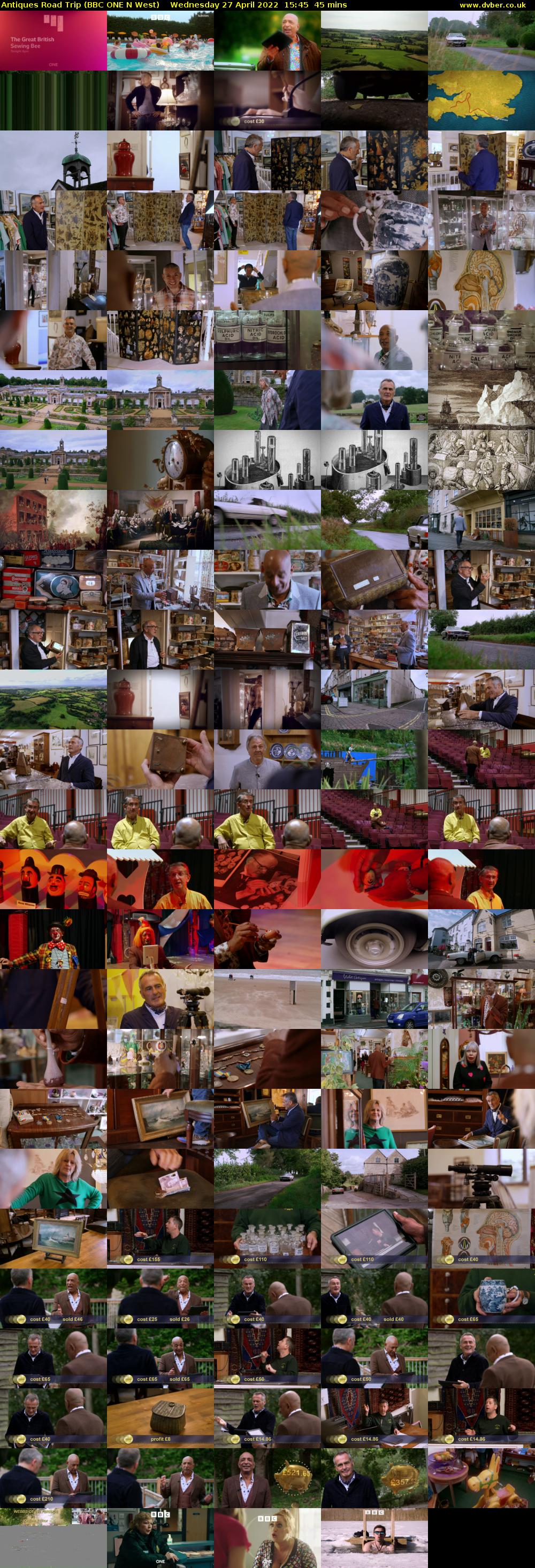Antiques Road Trip (BBC ONE N West) Wednesday 27 April 2022 15:45 - 16:30