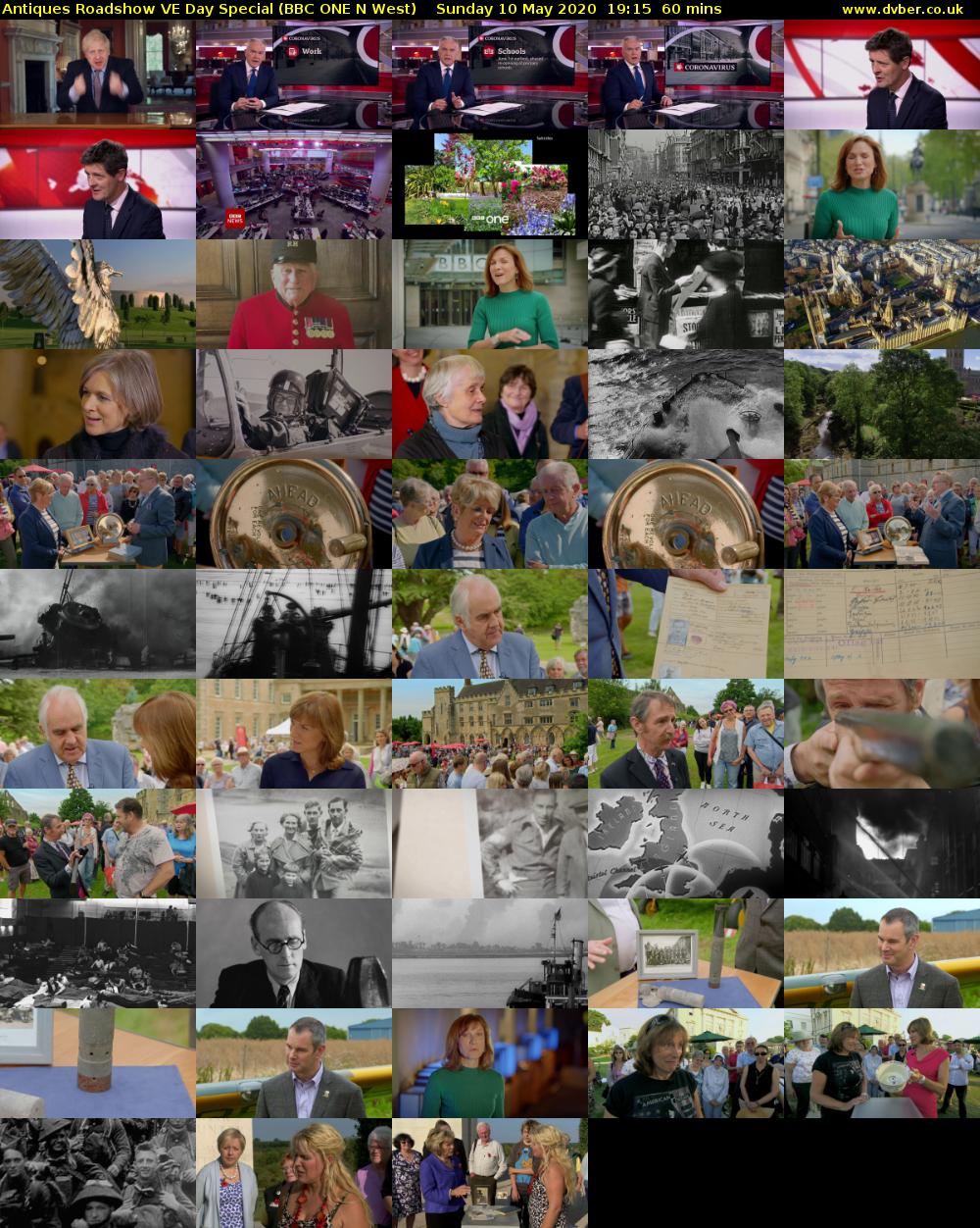 Antiques Roadshow VE Day Special (BBC ONE N West) Sunday 10 May 2020 19:15 - 20:15