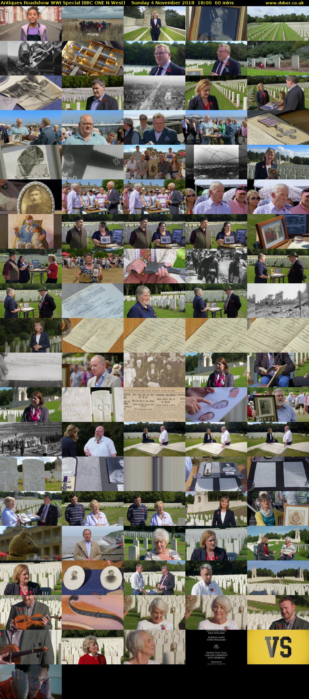 Antiques Roadshow WWI Special (BBC ONE N West) Sunday 4 November 2018 18:00 - 19:00