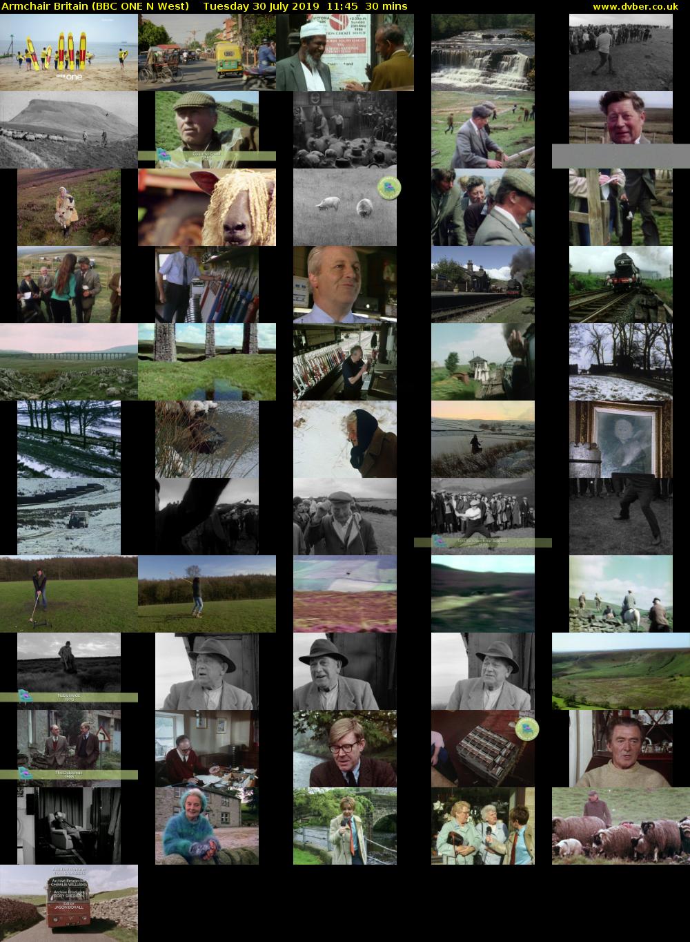 Armchair Britain (BBC ONE N West) Tuesday 30 July 2019 11:45 - 12:15