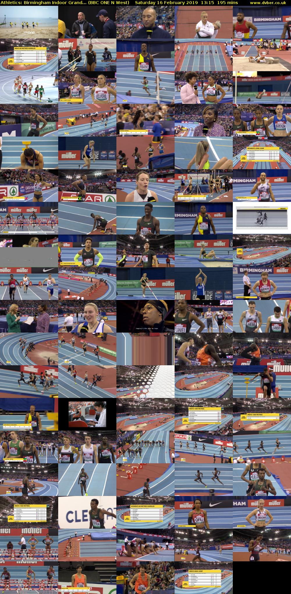 Athletics: Birmingham Indoor Grand... (BBC ONE N West) Saturday 16 February 2019 13:15 - 16:30