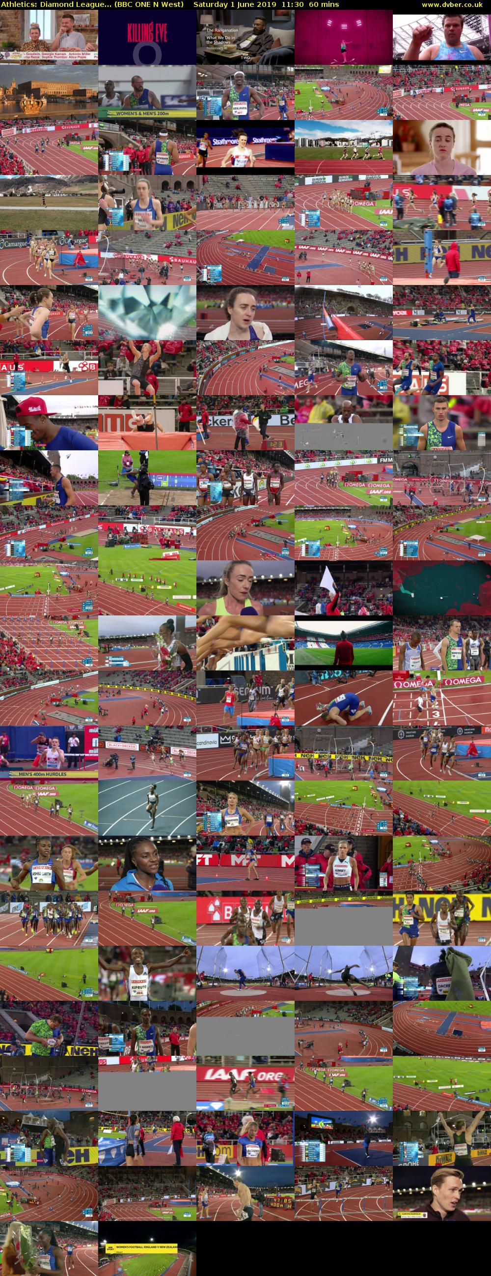 Athletics: Diamond League... (BBC ONE N West) Saturday 1 June 2019 11:30 - 12:30