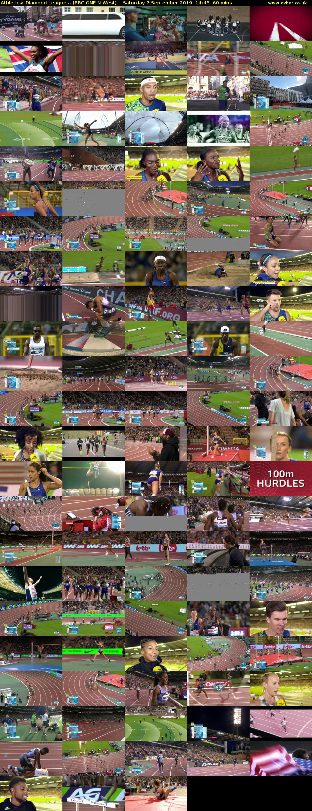 Athletics: Diamond League... (BBC ONE N West) Saturday 7 September 2019 14:45 - 15:45