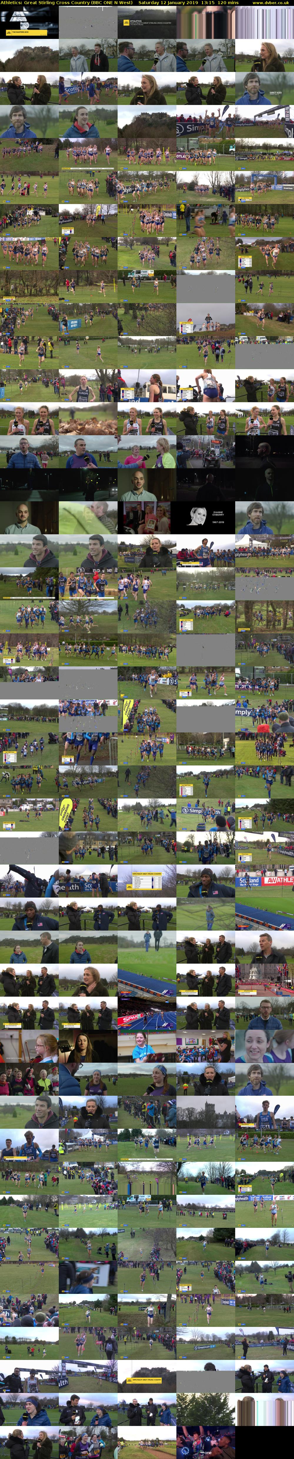 Athletics: Great Stirling Cross Country (BBC ONE N West) Saturday 12 January 2019 13:15 - 15:15