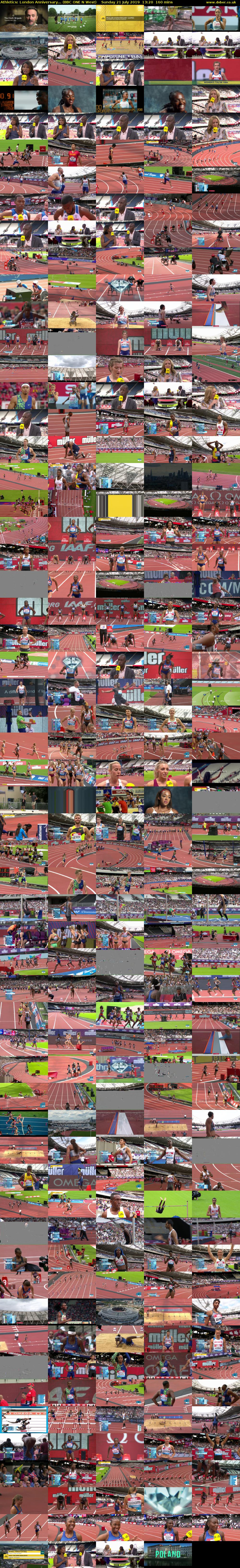 Athletics: London Anniversary... (BBC ONE N West) Sunday 21 July 2019 13:20 - 16:00