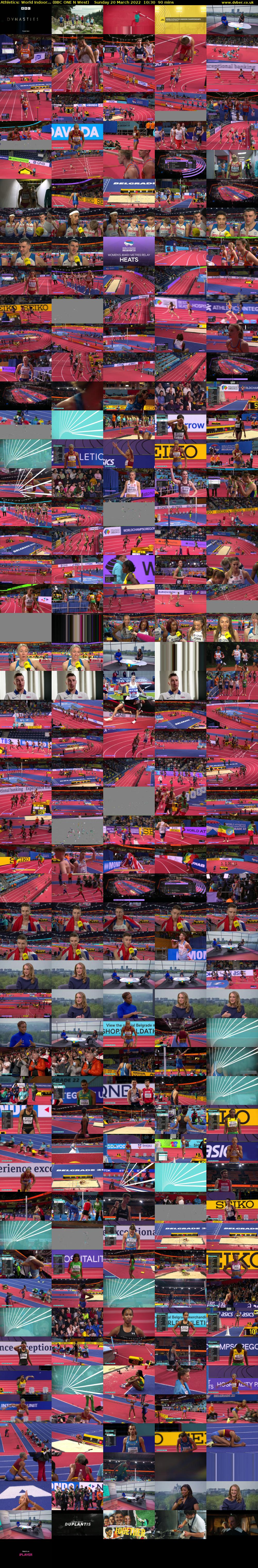 Athletics: World Indoor... (BBC ONE N West) Sunday 20 March 2022 10:30 - 12:00