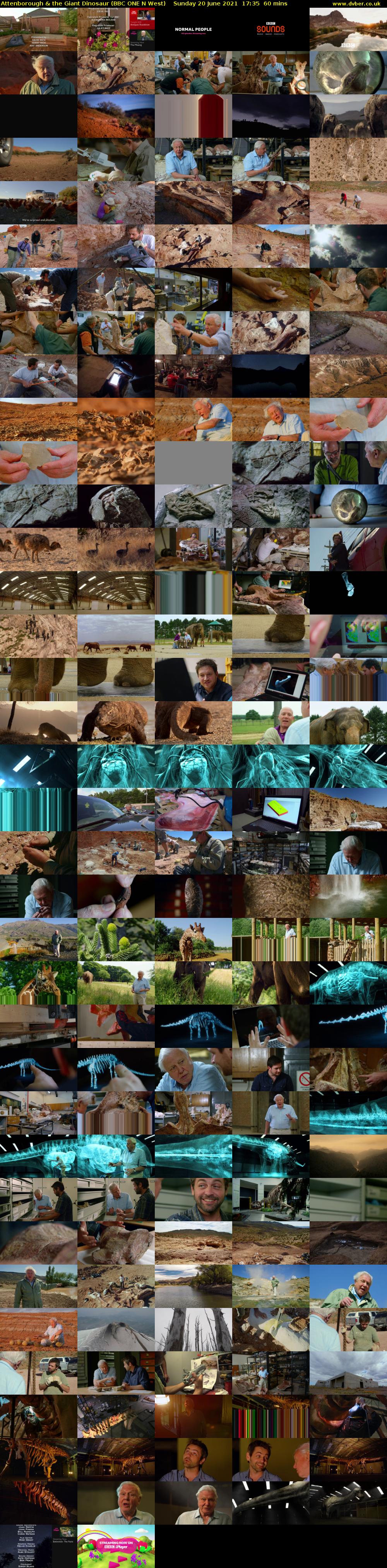 Attenborough & the Giant Dinosaur (BBC ONE N West) Sunday 20 June 2021 17:35 - 18:35