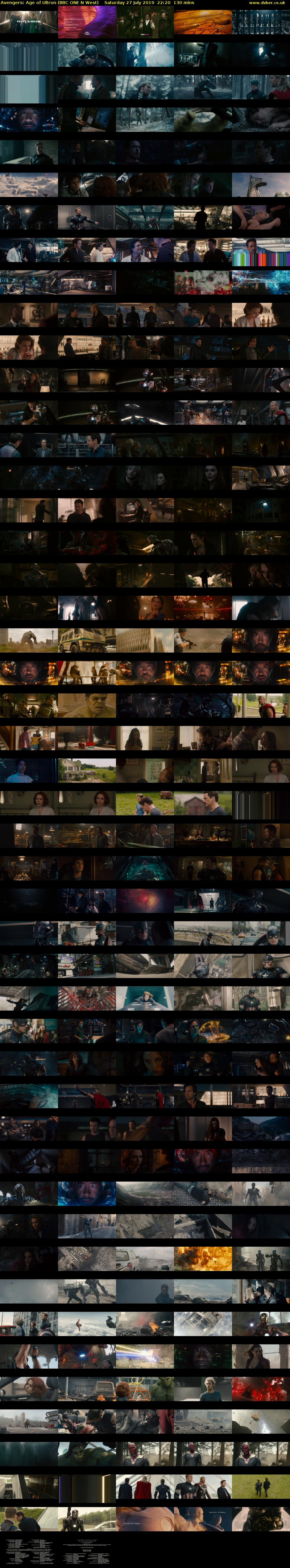 Avengers: Age of Ultron (BBC ONE N West) Saturday 27 July 2019 22:20 - 00:30