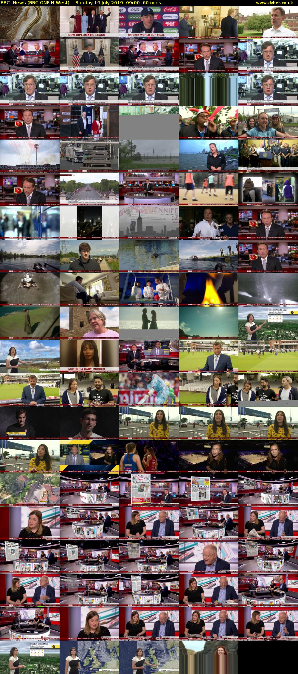 BBC  News (BBC ONE N West) Sunday 14 July 2019 09:00 - 10:00