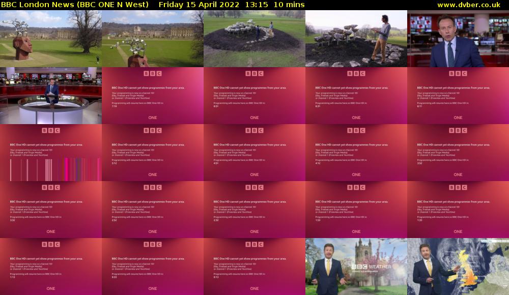 BBC London News (BBC ONE N West) Friday 15 April 2022 13:15 - 13:25