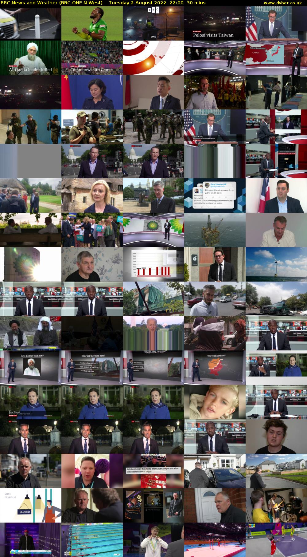 BBC News and Weather (BBC ONE N West) Tuesday 2 August 2022 22:00 - 22:30