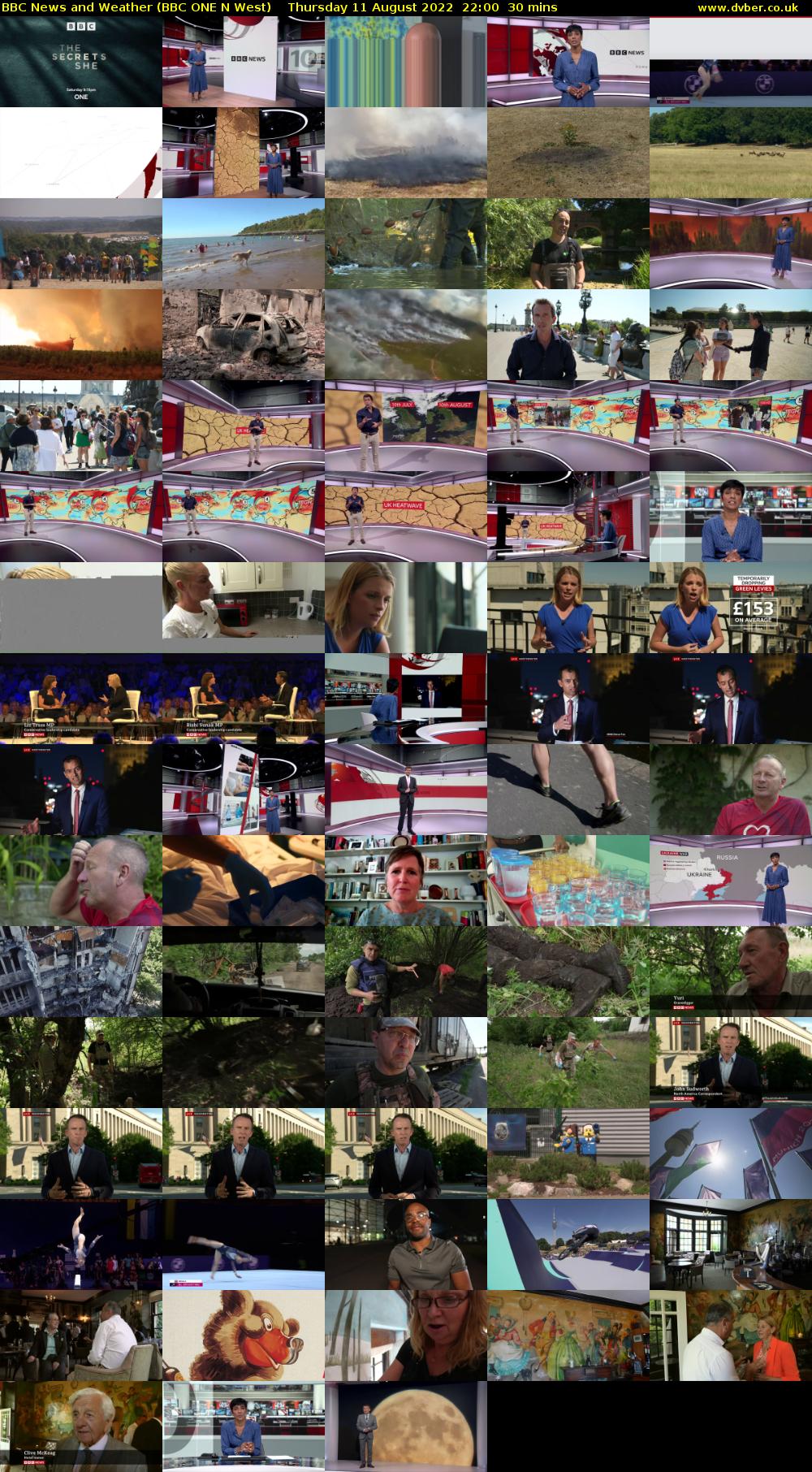 BBC News and Weather (BBC ONE N West) Thursday 11 August 2022 22:00 - 22:30