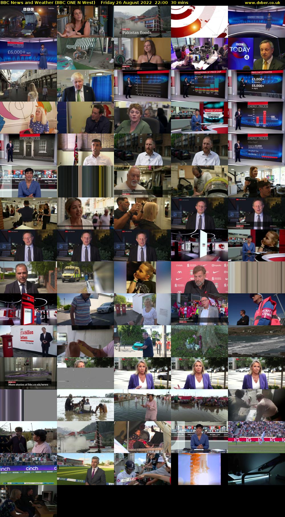 BBC News and Weather (BBC ONE N West) Friday 26 August 2022 22:00 - 22:30