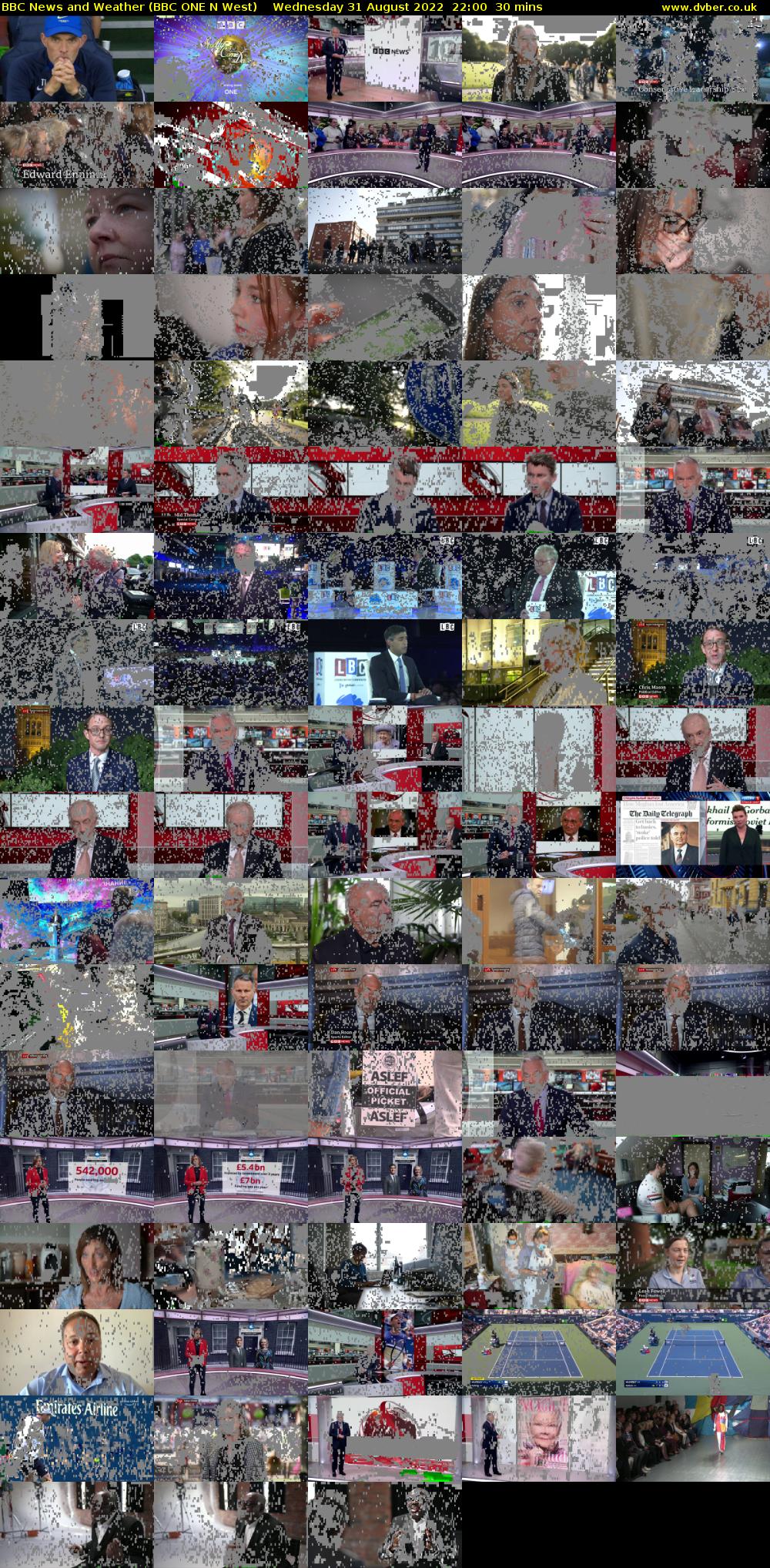 BBC News and Weather (BBC ONE N West) Wednesday 31 August 2022 22:00 - 22:30