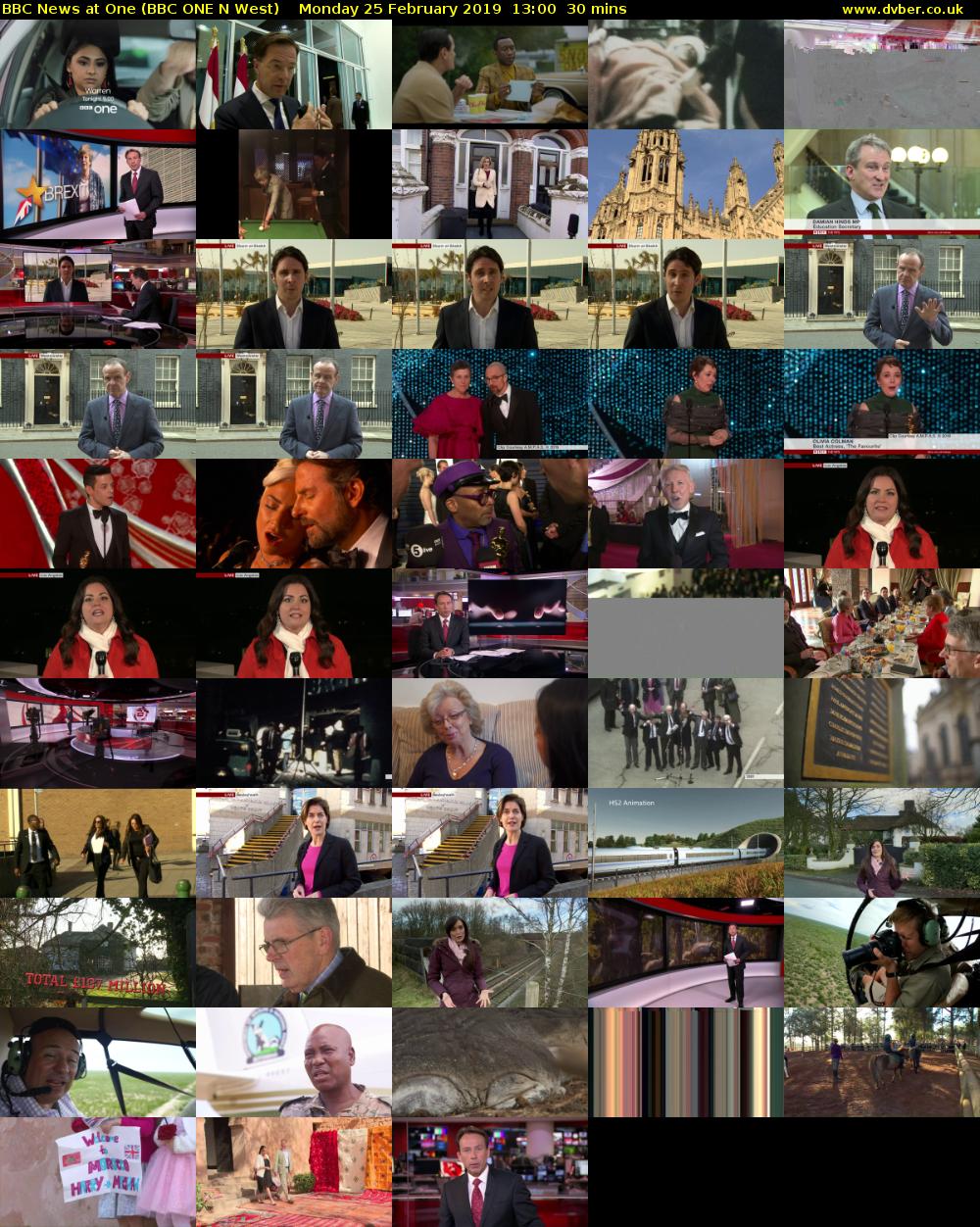 BBC News at One (BBC ONE N West) Monday 25 February 2019 13:00 - 13:30